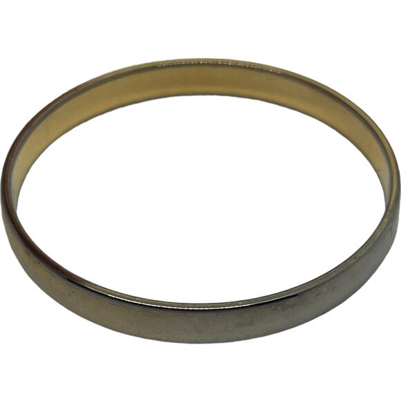 Vintage Monet Gold Tone Bangle Bracelet Classic 80s Minimalist Designer - Picture 6 of 16